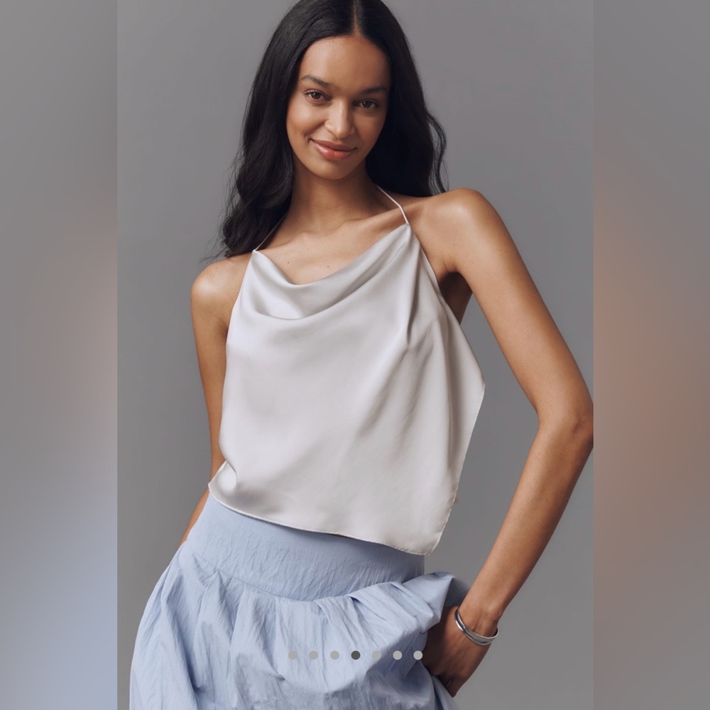 Sunday in Brooklyn Cowl Neck Satin Tank